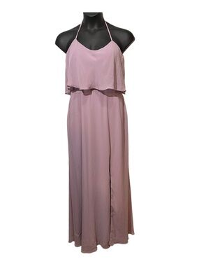 Dear Cleo Lilac Halter Overlay Maxi Dress 12
